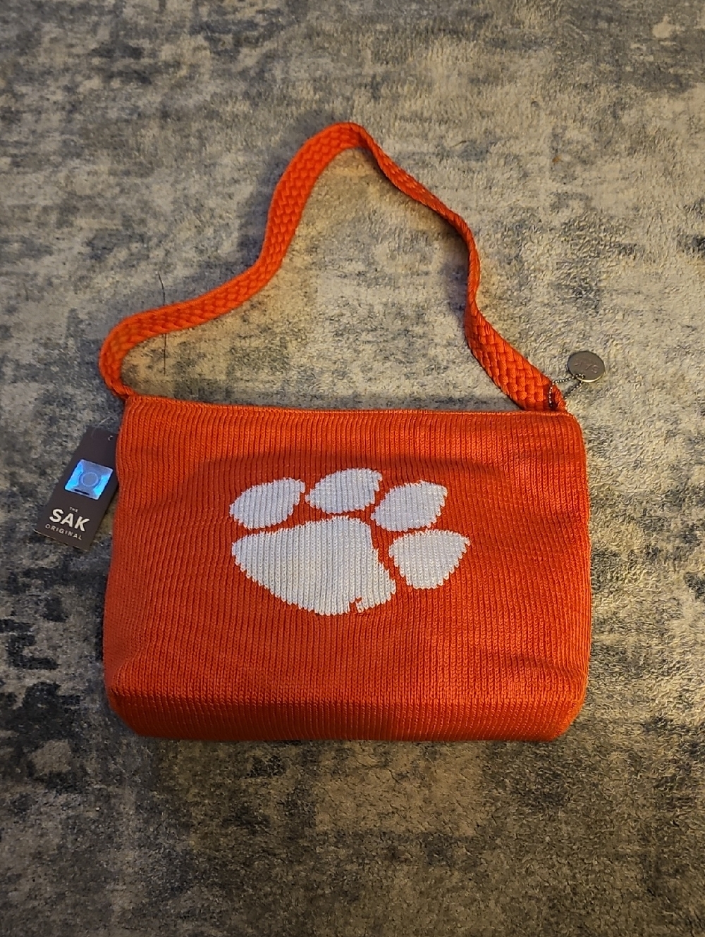The Sak featuring Clemson University "Tiger Paw" Knit Paw-Print Shoulder Bag